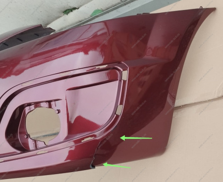 УЦЕНКА Бампер передний новый LADA Largus крашеный 191 Венера (Красный) без заглушки ( Трещина в нижнем левом углу ) Lada LADA 8450000245-191