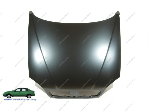 Капот Chevrolet Lanos крашеный Classic green Зеленый FE87-60FF (с отв. под эмблему) Api Api DW1601A-FE87-60FF