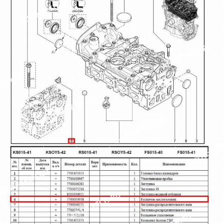 Колпачок LADA Largus маслосъемный двигат 16V D = 5.5 mm (на заказ) Renault RENAULT 7700103938