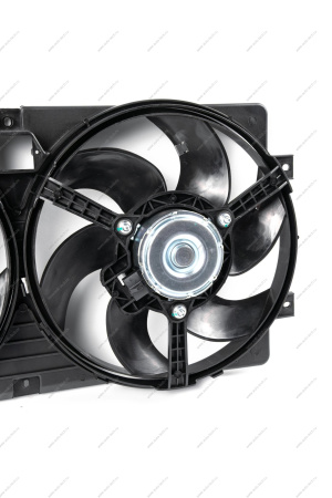 Вентилятор ВАЗ-2123 электрический двойной с кожухом в сборе без резистора Gamma GAMMA GMEMR-19107