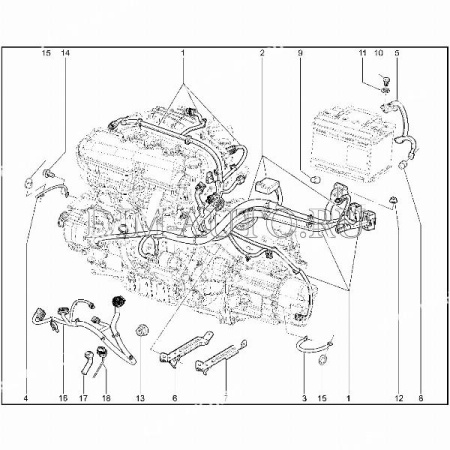 Жгут проводов LADA Largus двигателя Lada LADA 8450090283