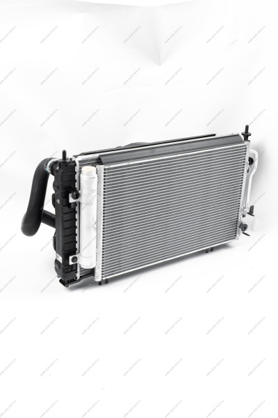 Радиатор охлаждения ВАЗ-2190/Datsun 2015- + рад.конд. с 1 эл. вент.и патрубками МКПП н/о в сборе Lada LADA 8450110795