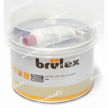 Шпатлевка РЕ с алюминиеым наполнителем 1кг BRULEX BRULEX 988510126