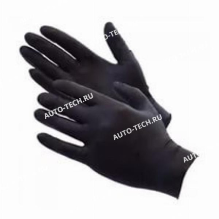 Виниловые перчатки неопудренные, черные , р-р L ( уп 100шт) TOR 1000 TOR 1901-2101