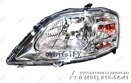 Фара левая RENAULT Logan/Рено Логан под корректор после 2010 Depo DEPO 551-1174L-LD-EM