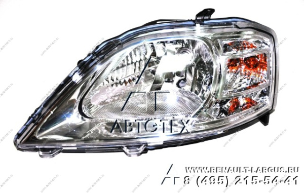 Фара левая RENAULT Logan/Рено Логан под корректор после 2010 Depo DEPO 551-1174L-LD-EM