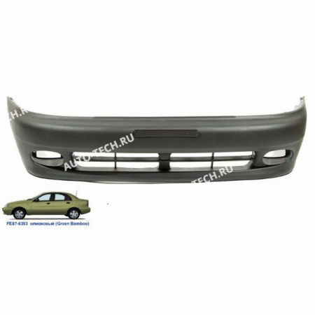 Бампер передний Chevrolet Lanos крашеный Green bamboo Оливковый FE87-6393 1998- Gamma GAMMA GM-BF-2965-FE87-6393