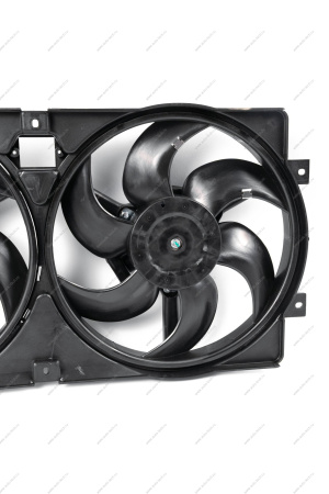 Вентилятор ВАЗ-2123 электрический двойной с кожухом в сборе без резистора Gamma GAMMA GMEMR-19107