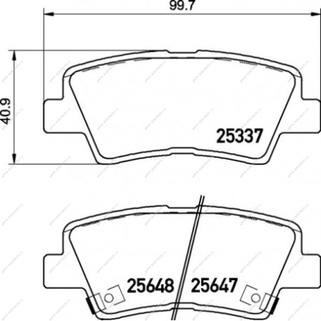 Тормозные колодки задние Кiа Rio 2011-2014 Abs АБС P30047