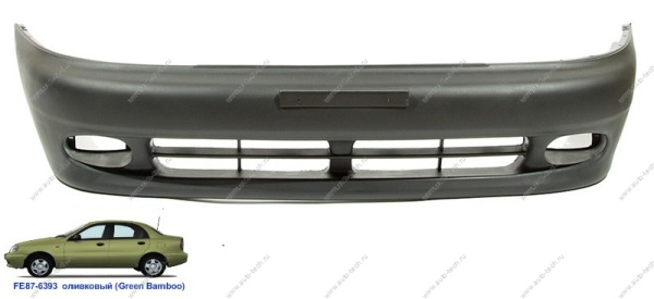 Бампер передний Chevrolet Lanos крашеный Green bamboo Оливковый FE87-6393 1998- Gamma GAMMA GM-BF-2965-FE87-6393
