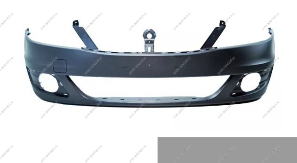 Бампер передний под птф с решетками крашеный D69 Gris platine Серая платина RENAULT Logan/Рено Логан фаза 2 Api Тайвань 8200785044-D69