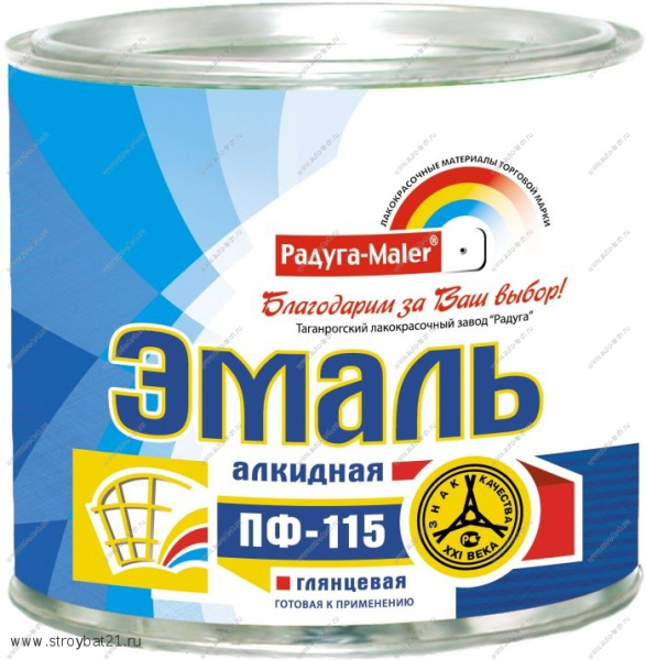 Эмаль ПФ-115 Радугамаляр СЕРЕБРЯНАЯ 5,0КГ VIKA МЛ-1110 ПФ-115