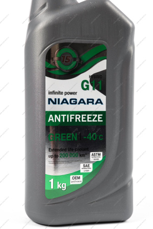 Жидкость охлаждающая Антифриз Ниагара G11 (зеленый) 1 кг Niagara 001001002006