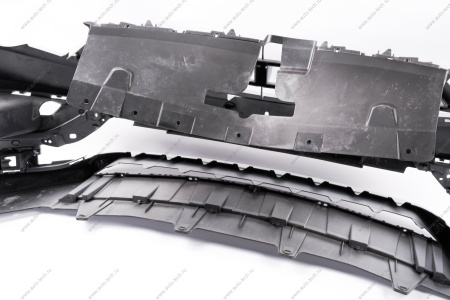 Бампер передний без отверстий под датчики системы парковки в цвет 691 Платина (Серебристый) LADA Vesta FL Lada LADA 8450040054-691
