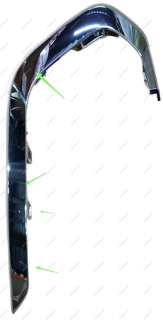 УЦЕНКА Молдинг новый LADA Largus (FL) NEW переднего бампера нижний левый (хром) ( Несколько мелких царапин ) Россия Россия 8450090636