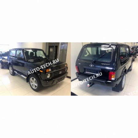 Бампер передний крашеный ВАЗ-21214 Niva Urban с отв под ПТФ 672 Черная Пантера Кампласт LADA 21214-2803010-672