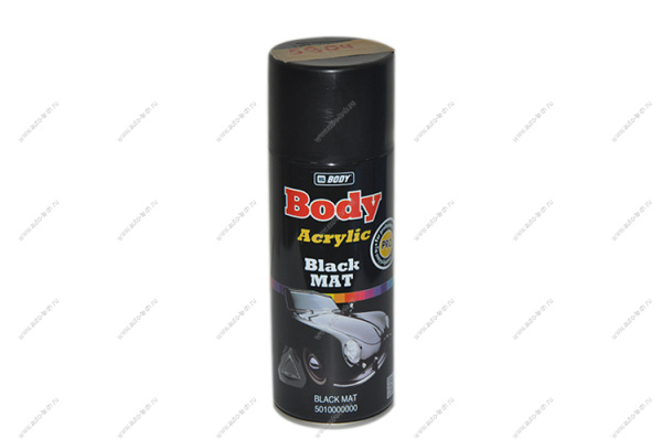Краска-спрей MAT SPRAY черная матовая 0,4 л. Body Body 5010000000
