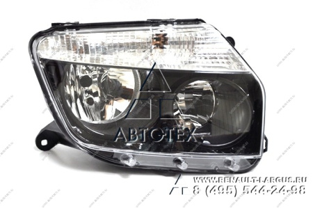 Фара RENAULT Duster правая 4X4 черная под корректор Francecar  FCR211109