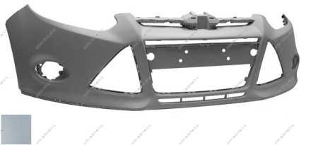 Бампер передний Ford Focus 3 крашеный Ingot Silver Metallic UX/M7226A 2010- Gamma  1719342-UX/M7226A