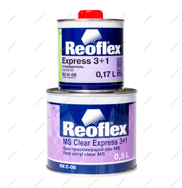 Лак Акриловый REOFLEX 2К "Экспресс" 3+1 (0,5кг+0,17кг) REOFLEX RX C-03/500