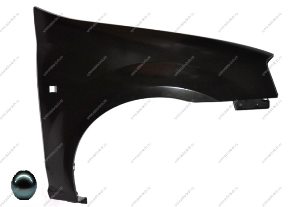 Крыло переднее правое RENAULT Logan/Рено Логан крашеное 676 Noir nachre 6001549973 Черная жемчужина Начало  6001549973-676