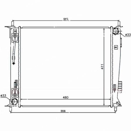 Радиатор охлаждения АТ Kia Cerato 2013-2016 Bodyparts Bodyparts HNAVA10-910