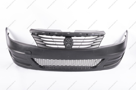 Бампер передний RENAULT Logan/Рено Логан без птф после (шершавый) 2010 (+решетка нижняя +верхняя) Gamma GAMMA GM-BF-13393