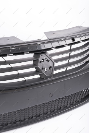 Бампер передний RENAULT Logan/Рено Логан без птф после (шершавый) 2010 (+решетка нижняя +верхняя) Gamma GAMMA GM-BF-13393