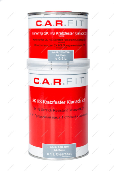 Лак прозрачный HS 1л.+Отвер.0,5 л C.A.R .FIT C.A.R .FIT 7-220-1500