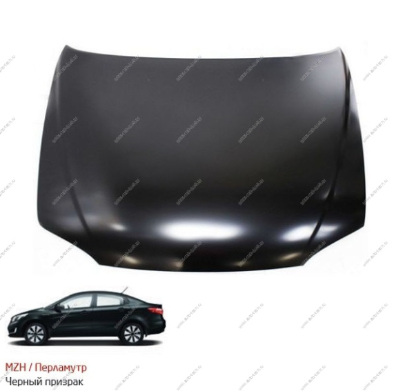 Капот крашеный KIA SPECTRA 00-11 MZH - PHANTOM BLACK API Api 0K2AA52310B-MZH