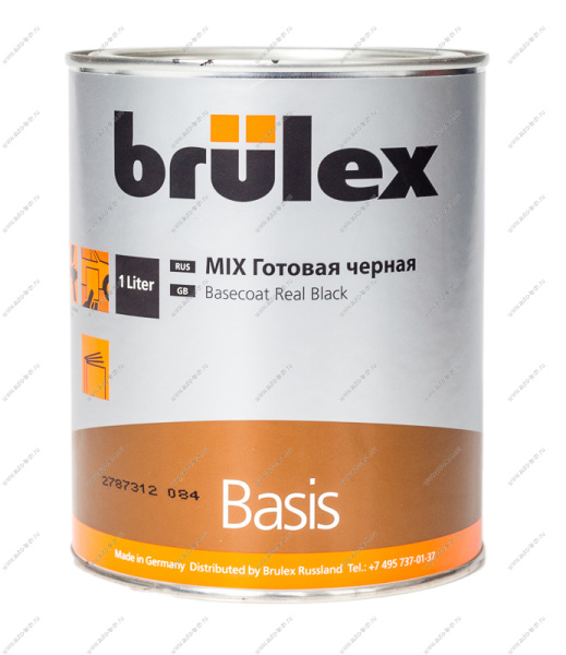 Краска Готовая черная Basis 1л BRULEX BRULEX 2049555