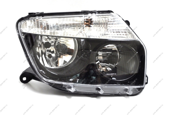 Фара RENAULT Duster правая 4X4 черная под корректор DEPO DEPO 551-1186R-LD-EM2