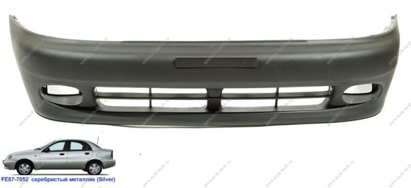 Бампер передний Chevrolet Lanos крашеный Silver Cеребристый металлик FE87-7155 1998- Gamma GAMMA GM-BF-2965-FE87-7155