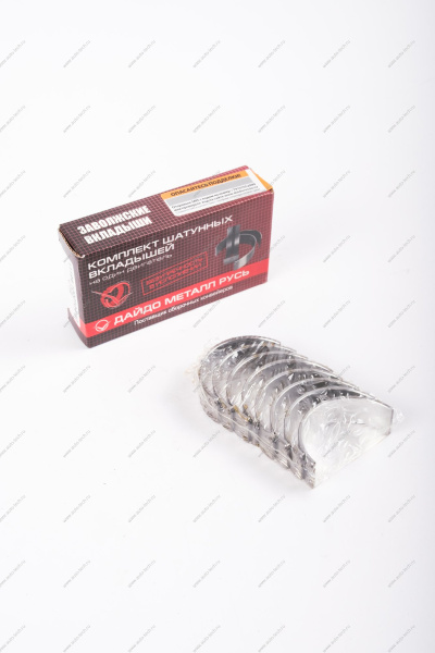 Комплект шатунных вкладышей 0.00 мм стандарт 8 кл двигат 11189 8шт Lada Largus ( Дайдо Металл Рус) Lada АвтоВАЗ 11194100010410