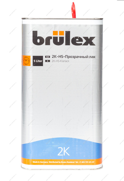 Лак Прозрачный 2K-HS 2+1 5л BRULEX BRULEX 932350126