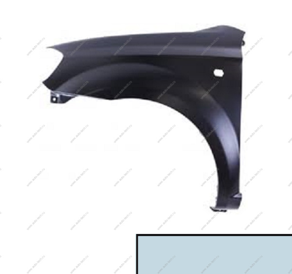 Крыло крашеное CHEVROLET AVEO (T250) 06- перед. левое (с отв. под повт.) 24U - AREO BLUE PEARL SIMYI SIMYI 96649245-24U