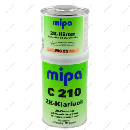 MIPA Лак акриловый 2К C210-25 2:1 MS Clearcoat 1л+отвер normal 2К MS25. 0,5 л Mipa 237400000