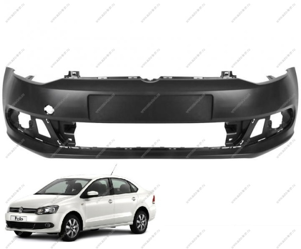 Бампер передний крашеный VOLKSWAGEN POLO (седан) 2015- (LC9A - PURE WHITE) Gamma GAMMA 6RU807221-LC9A