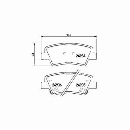 Тормозные колодки задние Kia Cerato 2013-2016 Abs АБС P30047