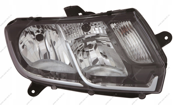 Фара левая 2 линзы RENAULT Logan 2014- лампа H7 ALRU 676512.127/260609450R Renault RENAULT 260607796R