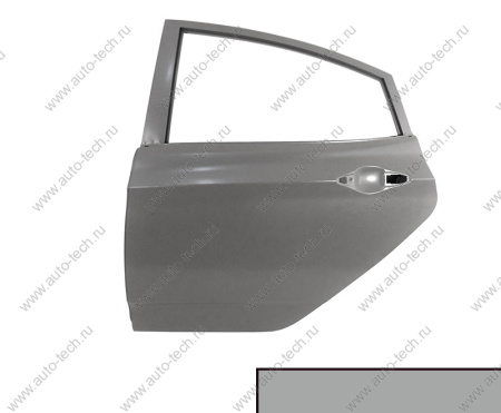 Дверь задняя левая крашеная HYUNDAI SOLARIS х/б 2010-2017 (RHM - SLEEK SILVER) Китай CHINA 770034L200-RHM