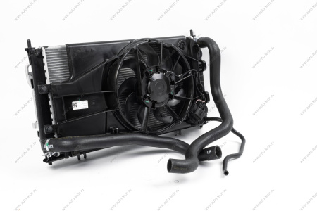 Радиатор охлаждения ВАЗ-2190/Datsun 2015- + рад.конд. с 1 эл. вент.и патрубками МКПП н/о в сборе Lada LADA 21903130000814