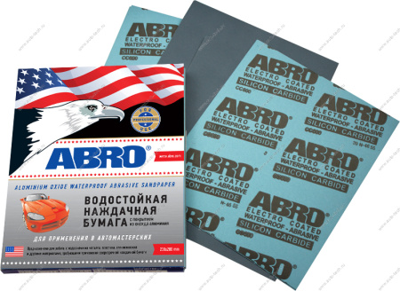 Бумага наждачная автомобильная водостойкая 2000 ABRO ABRO SAA-P2000